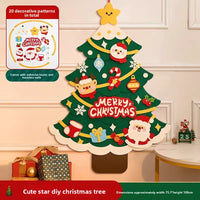 DIY Felt Christmas Tree Wall Decoration with LED Lights