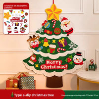 DIY Felt Christmas Tree Wall Decoration with LED Lights